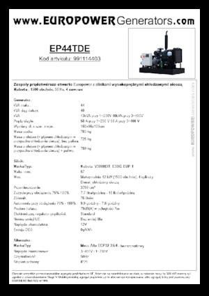 Diesel Generatoren Europower EP44TDE (MA)