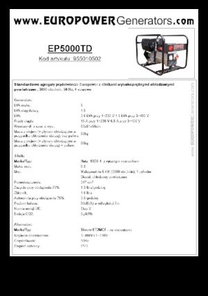 Diesel Generatoren Europower EP5000TD (S)