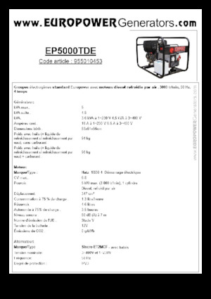 Diesel Generatoren Europower EP5000TDE (S)