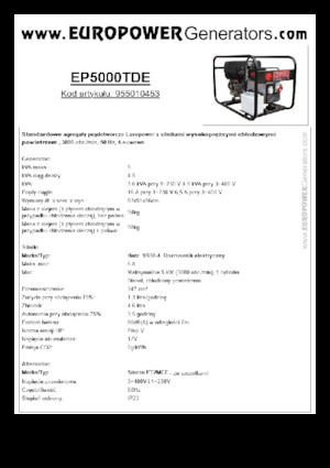 Diesel Generatoren Europower EP5000TDE (S)