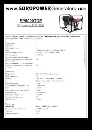 Diesel Generatoren Europower EP5000TDE (S)
