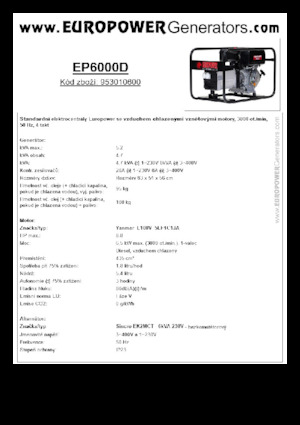 Diesel Generatoren Europower EP6000D (S)