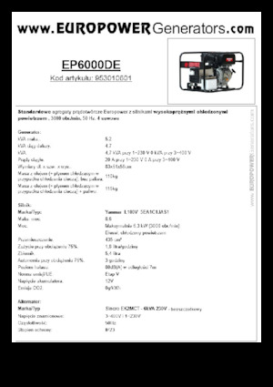 Diesel Generatoren Europower EP6000DE (S)