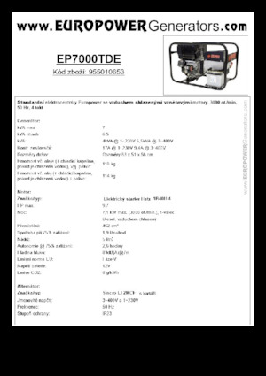 Diesel Generatoren Europower EP7000TDE (S)