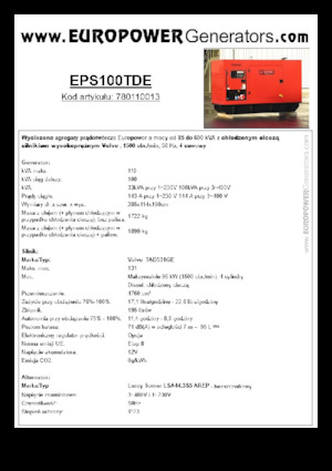 Diesel Generatoren Europower EPS100TDE (LS)