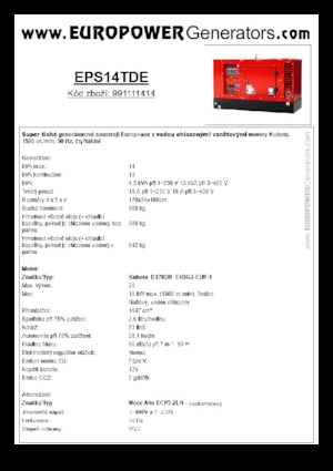 Diesel Generatoren Europower EPS14TDE (MA)