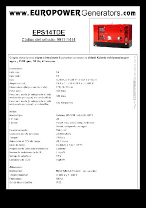 Diesel Generatoren Europower EPS14TDE (MA)