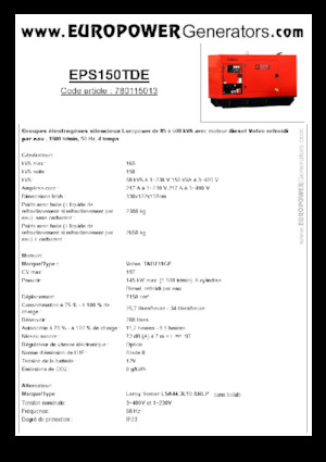 Diesel Generatoren Europower EPS150TDE (LS)
