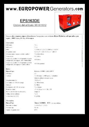 Diesel Generatoren Europower EPS163DE (S)