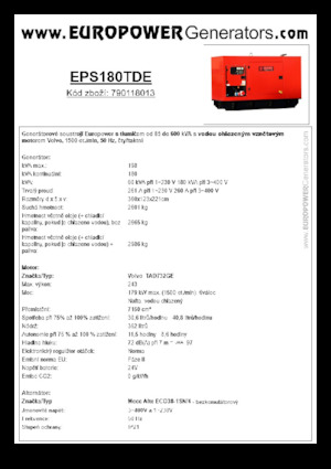 Diesel Generatoren Europower EPS180TDE (MA)