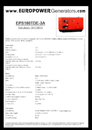 Diesel Generatoren Europower EPS180TDE-3A (LS)