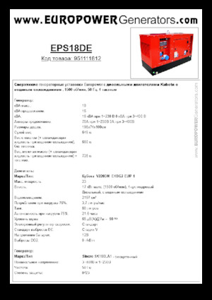 Diesel Generatoren Europower EPS18DE (S)