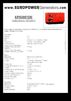 Diesel Generatoren Europower EPS200TDE (LS)