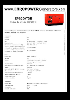 Diesel Generatoren Europower EPS200TDE (MA)