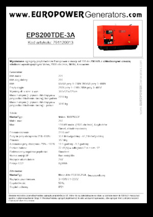 Diesel Generatoren Europower EPS200TDE-3A (MA)