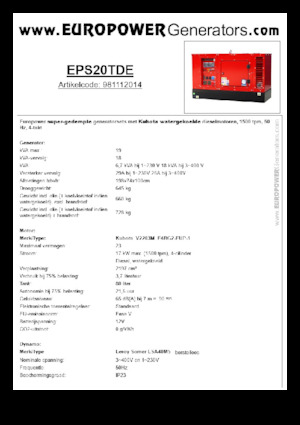 Diesel Generatoren Europower EPS20TDE (LS)