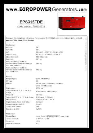 Diesel Generatoren Europower EPS315TDE (LS)