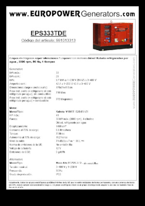 Diesel Generatoren Europower EPS333TDE (MA)
