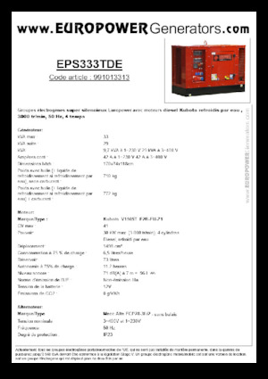 Diesel Generatoren Europower EPS333TDE (MA)