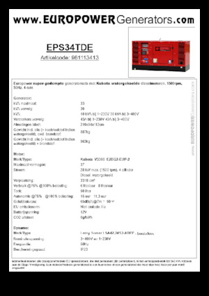 Diesel Generatoren Europower EPS34TDE (LS)