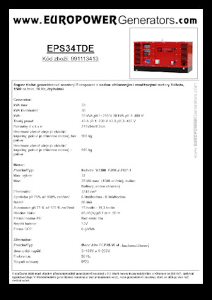 Diesel Generatoren Europower EPS34TDE (MA)