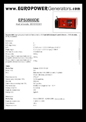 Diesel Generatoren Europower EPS3500DE (S)