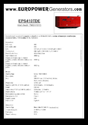 Diesel Generatoren Europower EPS410TDE (MA)