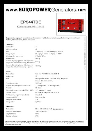 Diesel Generatoren Europower EPS44TDE (MA)