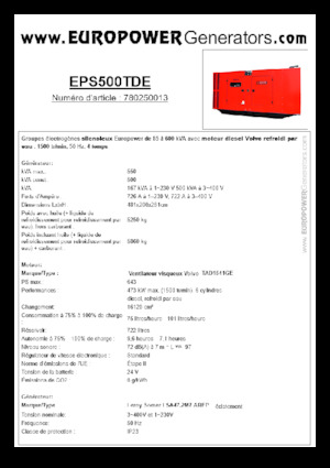 Diesel Generatoren Europower EPS500TDE (LS)