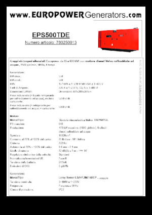 Diesel Generatoren Europower EPS500TDE (LS)
