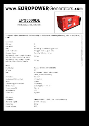 Diesel Generatoren Europower EPS5500DE (S)