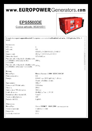 Diesel Generatoren Europower EPS5500DE (S)