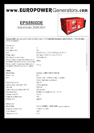 Diesel Generatoren Europower EPS5500DE (S)