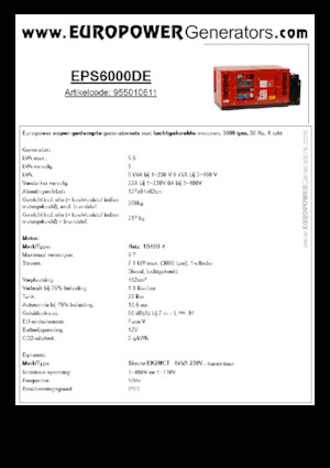 Diesel Generatoren Europower EPS6000DE (S)