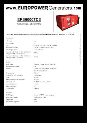 Diesel Generatoren Europower EPS6000TDE (S)
