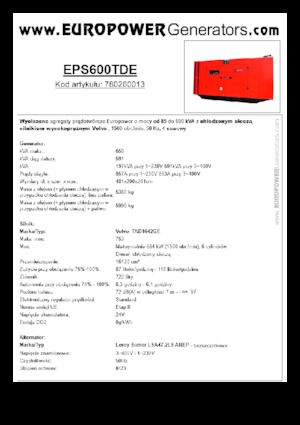 Diesel Generatoren Europower EPS600TDE (LS)