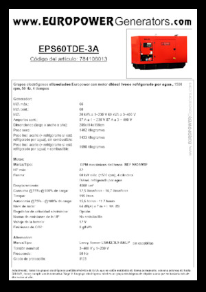 Diesel Generatoren Europower EPS60TDE-3A (LS)