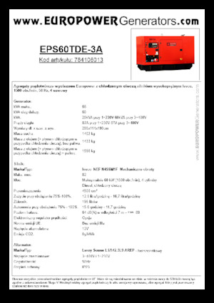 Diesel Generatoren Europower EPS60TDE-3A (LS)