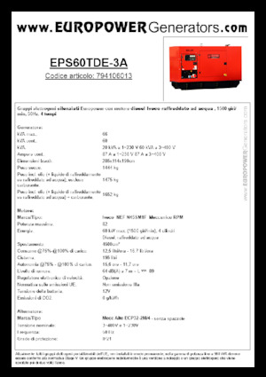 Diesel Generatoren Europower EPS60TDE-3A (MA)