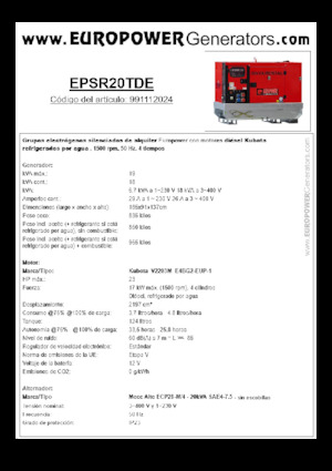 Diesel Generatoren Europower EPSR20TDE (MA)