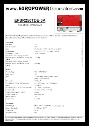 Diesel Generatoren Europower EPSR250TDE-3A (MA)