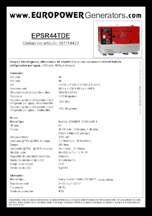 Diesel Generatoren Europower EPSR44TDE (LS)