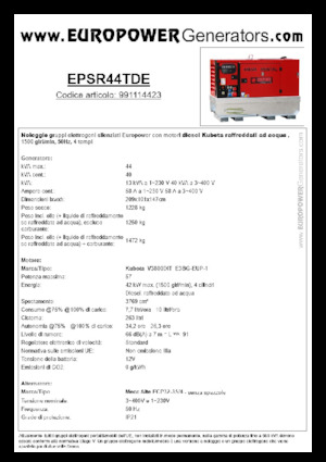 Diesel Generatoren Europower EPSR44TDE (MA)