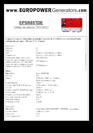 Diesel Generatoren Europower EPSR85TDE (LS)
