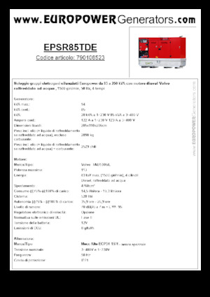 Diesel Generatoren Europower EPSR85TDE (MA)