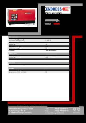 Diesel Generatoren Endress ESE 10 YW-B/A 
