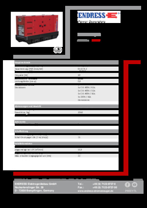 Diesel Generatoren Endress ESE 100 IW/RS