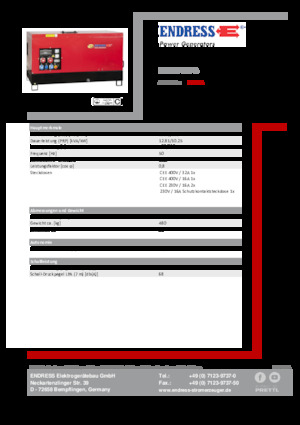 Diesel Generatoren Endress ESE 15 YW-B