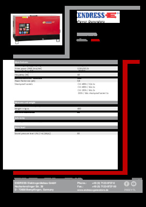 Diesel Generatoren Endress ESE 15 YW-B