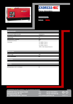 Diesel Generatoren Endress ESE 15 YW-B
